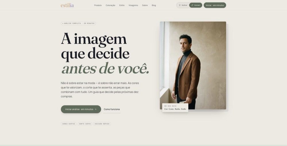 Página inicial de Estilia (estilia.com.br)
