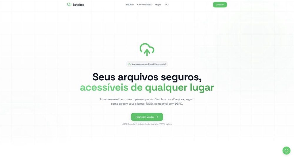 Página inicial de Salvabox (salvabox.com.br)