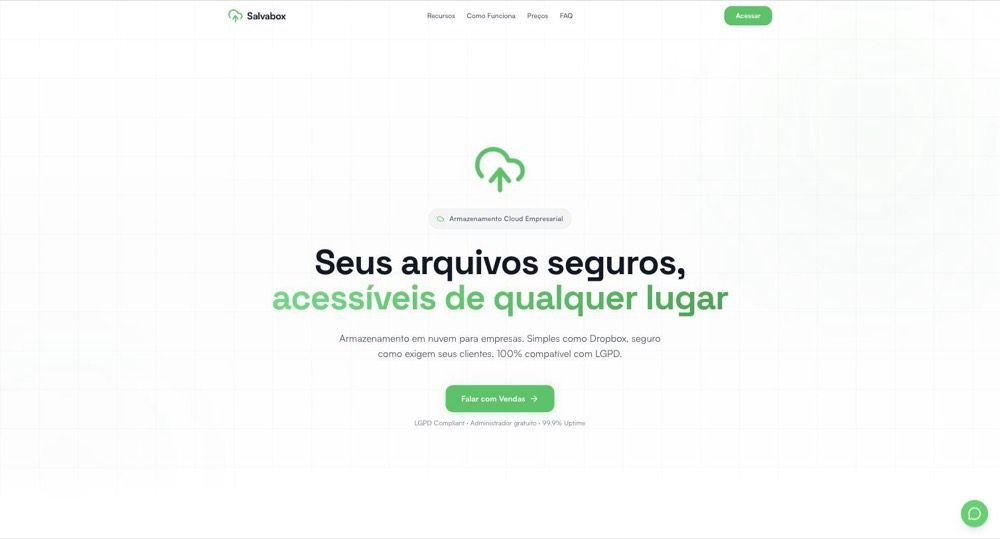Página inicial de Salvabox (salvabox.com.br)